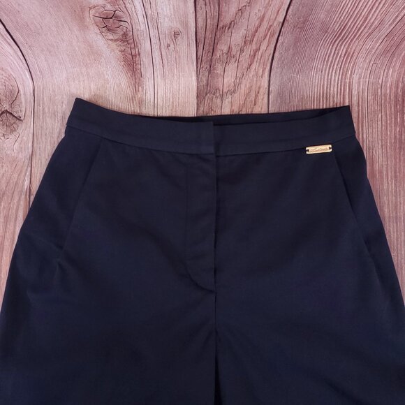 *READ* Vintage St John Sport Pants Womens Size 2 Wide Leg Cropped Navy Blue - Picture 4 of 13